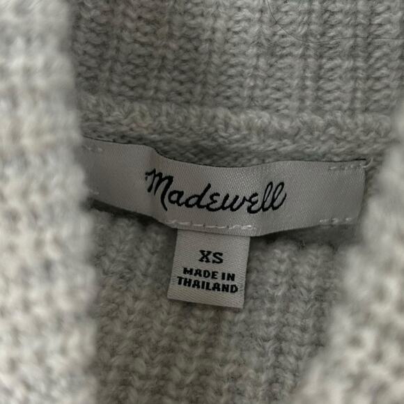 Madewell Heather Cloud Hallowell Turtleneck Wool Blend Sweater Tank Womens XS - Picture 3 of 6